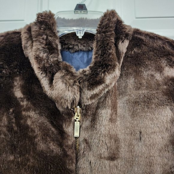 Charter Club Reversible Vest - Faux Fur - Size Xlarge - Picture 4 of 9